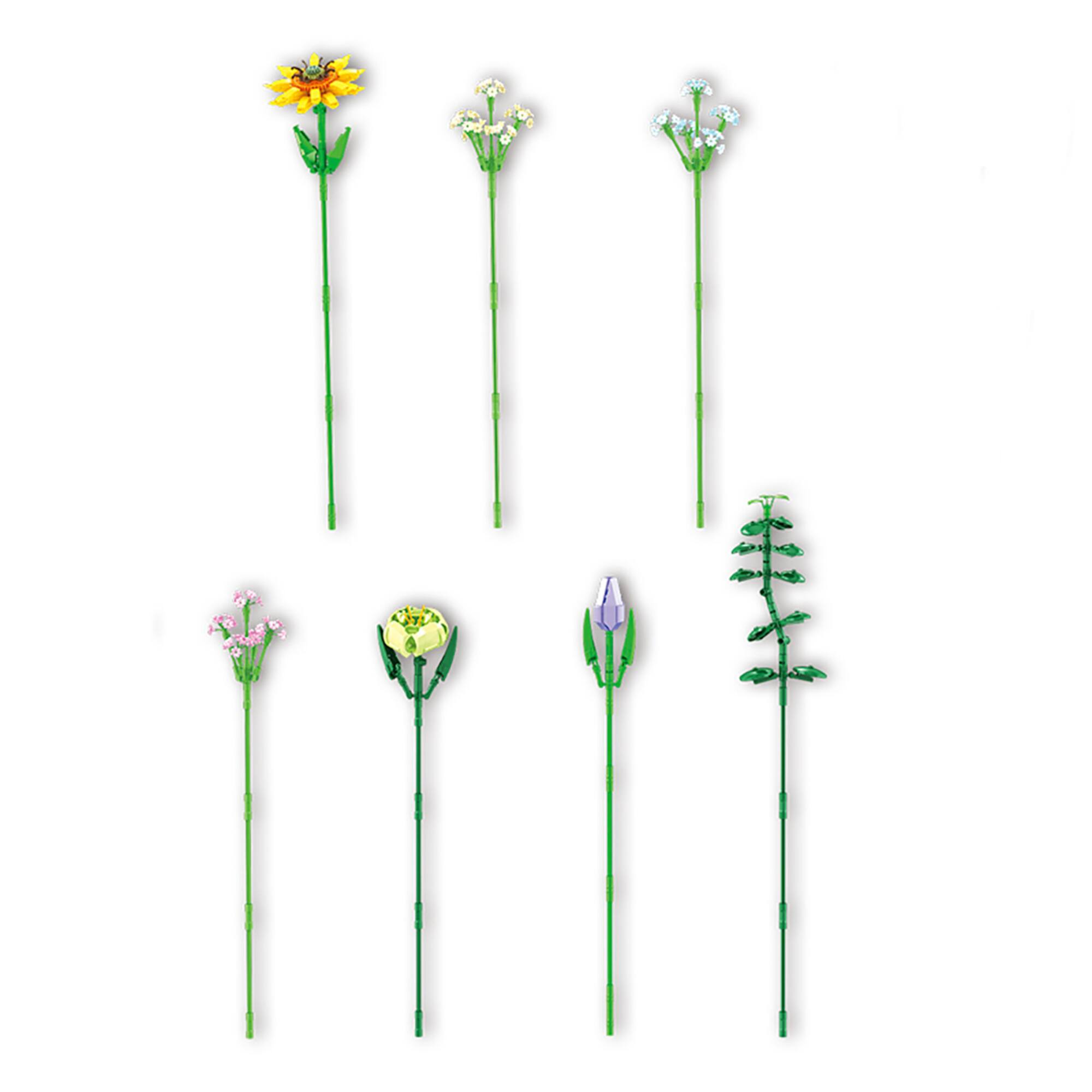 Contixo BK04 Sunflower Bouquet Floral Collection Building Block Set